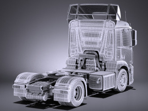 Mercedes-Benz Antos 2016 Semi Truck vray Modelo 3D