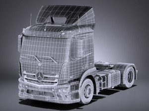 Mercedes-Benz Antos 2016 Semi Truck vray Modelo 3D
