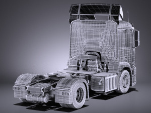 Mercedes-Benz Antos 2016 Semi Truck vray Modelo 3D