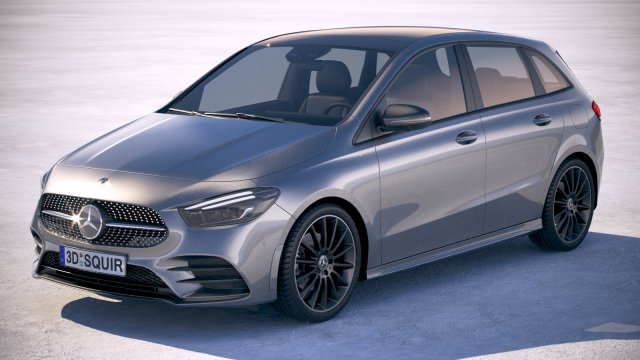 Mercedes-Benz B-class AMG 2019 Model 3D .c4d .max .obj .3ds .fbx .stl .blend
