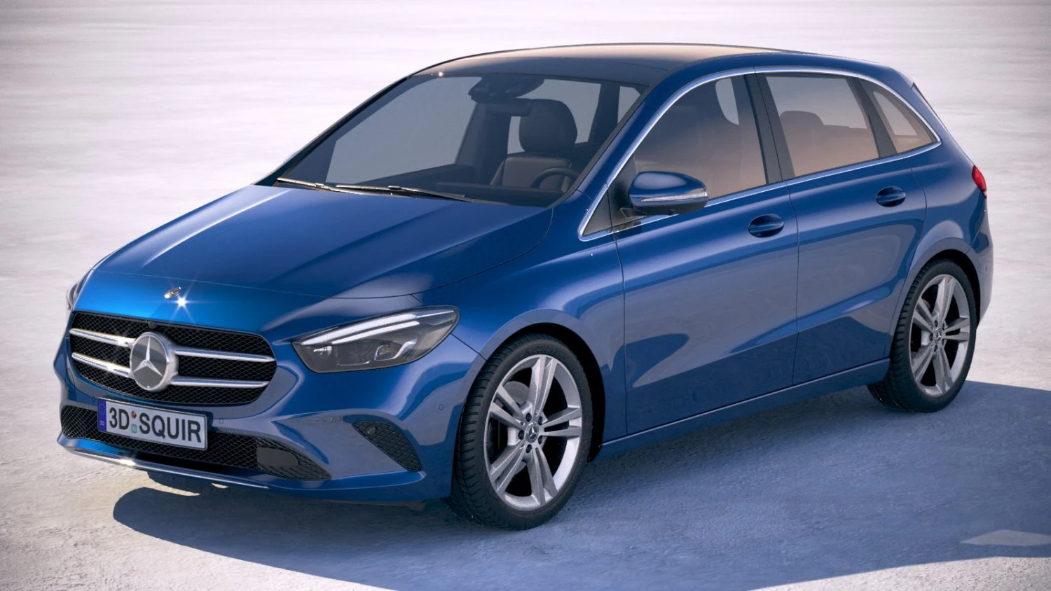 Mercedes-Benz B-class 2019 3D Model .c4d .max .obj .3ds .fbx .stl .blend