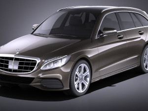 Mercedes-Benz C-class W205 2017 Estate vray 3D Model