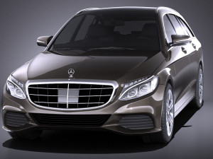 Mercedes-Benz C-class W205 2017 Estate vray Modelo 3D