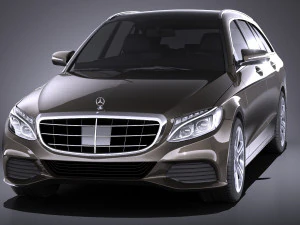 Mercedes-Benz C-class W205 2017 Estate vray 3D Model