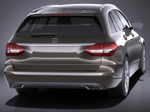 Mercedes-Benz C-class W205 2017 Estate vray 3D Model