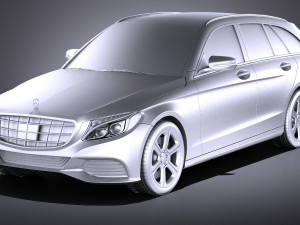 Mercedes-Benz C-class W205 2017 Estate vray Modelo 3D