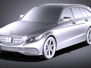 Mercedes-Benz C-class W205 2017 Estate vray 3D Model