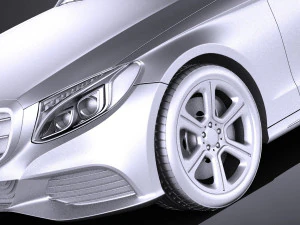 Mercedes-Benz C-class W205 2017 Estate vray 3D Model