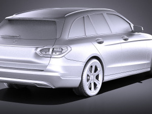 Mercedes-Benz C-class W205 2017 Estate vray Modelo 3D