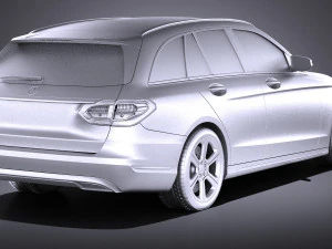 Mercedes-Benz C-class W205 2017 Estate vray 3D Model