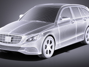 Mercedes-Benz C-class W205 2017 Estate vray Modelo 3D