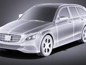 Mercedes-Benz C-class W205 2017 Estate vray 3D Model