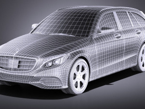 Mercedes-Benz C-class W205 2017 Estate vray Modelo 3D