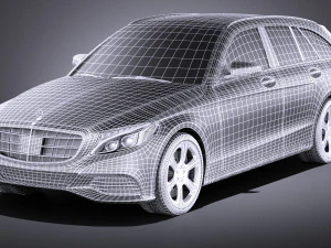 Mercedes-Benz C-class W205 2017 Estate vray 3D Model
