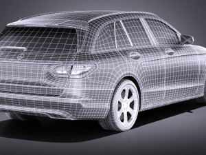 Mercedes-Benz C-class W205 2017 Estate vray Modelo 3D