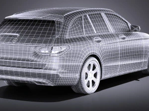 Mercedes-Benz C-class W205 2017 Estate vray 3D Model