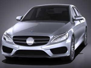 Mercedes-Benz C-class W205 2017 Sedan vray Model 3D