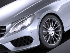 Mercedes-Benz C-class W205 2017 Sedan vray Model 3D