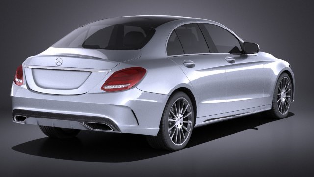 Mercedes-Benz c class w205 2017 sedan vray 3D Model in Sedan 3DExport