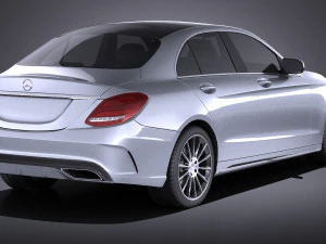 Mercedes-Benz C-class W205 2017 Sedan vray 3D Model