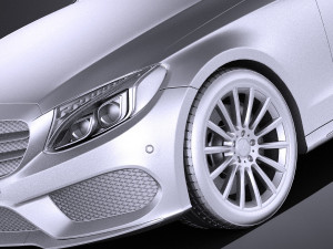 Mercedes-Benz C-class W205 2017 Sedan vray Model 3D