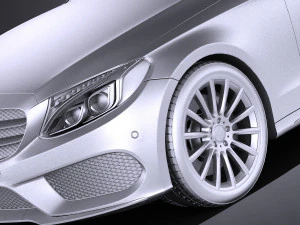 Mercedes-Benz C-class W205 2017 Sedan vray 3D Model