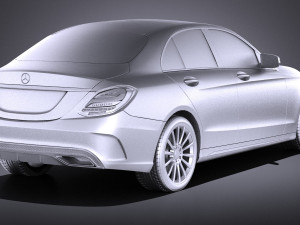Mercedes-Benz C-class W205 2017 Sedan vray Model 3D