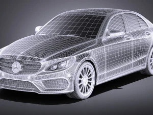 Mercedes-Benz C-class W205 2017 Sedan vray 3D Model