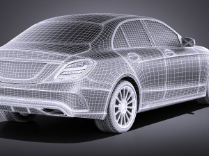 Mercedes-Benz C-class W205 2017 Sedan vray Model 3D