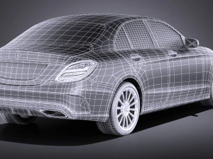 Mercedes-Benz C-class W205 2017 Sedan vray 3D Model