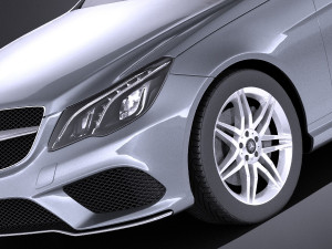 Mercedes-Benz E-class Coupe 2015 vray Model 3D