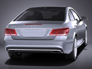 Mercedes-Benz E-class Coupe 2015 vray Model 3D