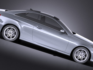 Mercedes-Benz E-class Coupe 2015 vray Model 3D