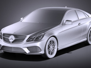 Mercedes-Benz E-class Coupe 2015 vray Model 3D