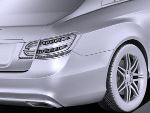 Mercedes-Benz E-class Coupe 2015 vray Model 3D