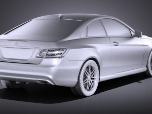 Mercedes-Benz E-class Coupe 2015 vray Model 3D