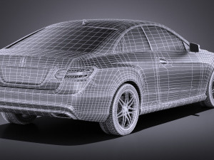 Mercedes-Benz E-class Coupe 2015 vray Model 3D