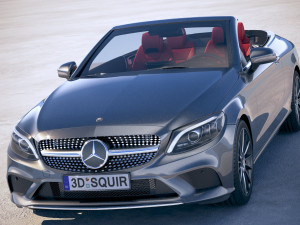 Mercedes-Benz c-class amg cabrio 2019 3D Модель
