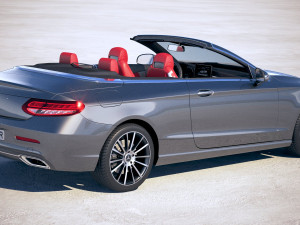 Mercedes-Benz c-class amg cabrio 2019 3D Модель