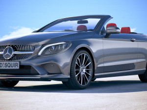 Mercedes-Benz c-class amg cabrio 2019 3D Модель