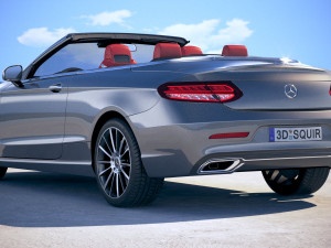 Mercedes-Benz c-class amg cabrio 2019 3D Модель