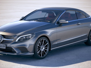 Mercedes-Benz c-class amg cabrio 2019 3D Модель
