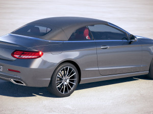 Mercedes-Benz c-class amg cabrio 2019 3D Модель