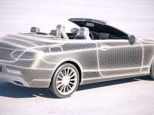 Mercedes-Benz c-class amg cabrio 2019 3D Модель