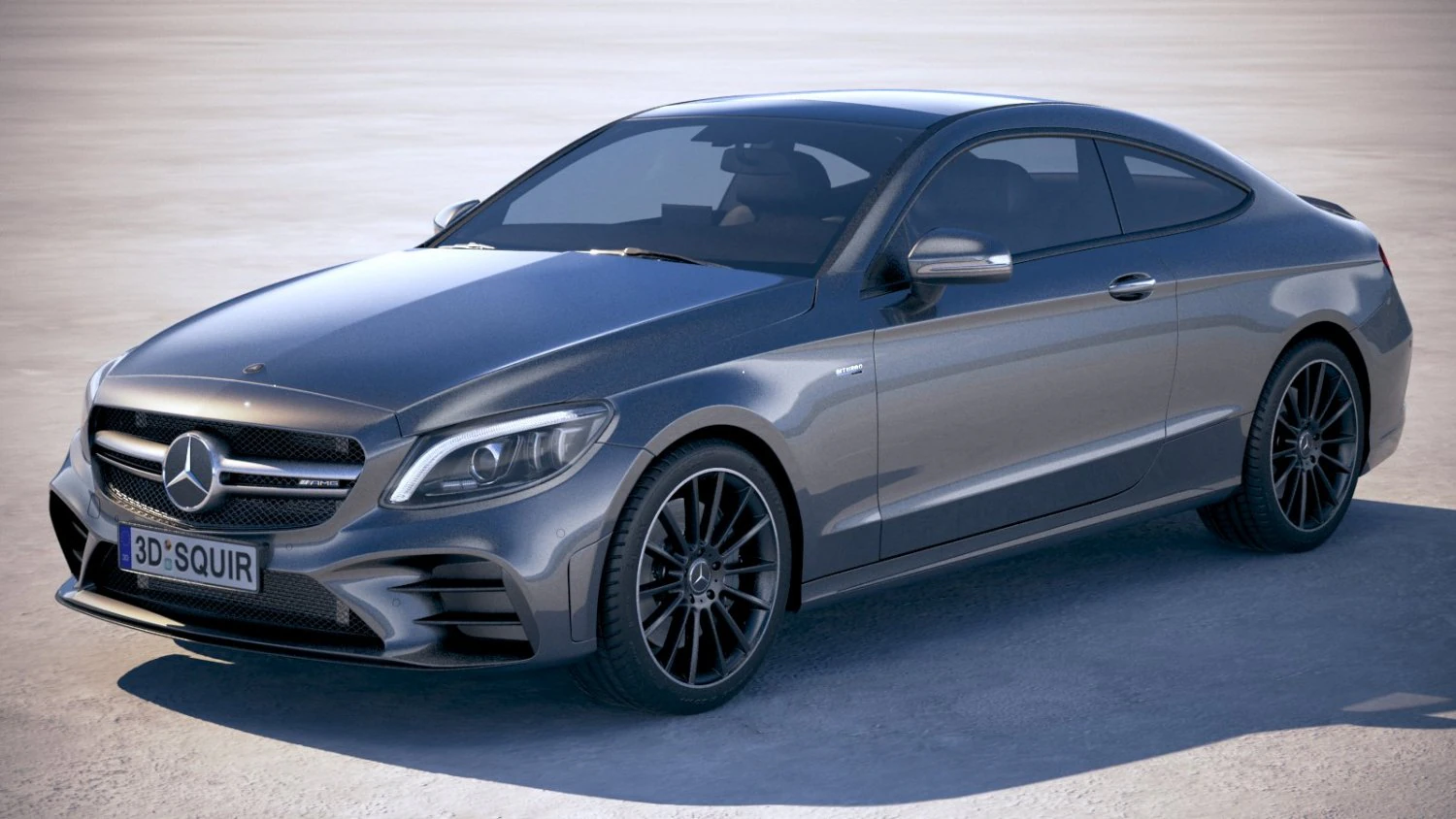 Mercedes-Benz c-class amg coupe 2019 3D Модель .c4d .max .obj .3ds .fbx .stl .blend 
