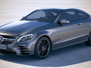 Mercedes-Benz c-class amg coupe 2019 3D 모델