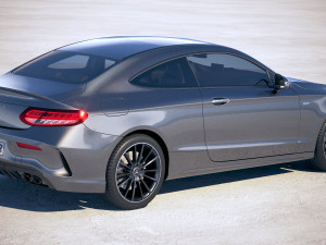 Mercedes-Benz c-class amg coupe 2019 Modelo 3D