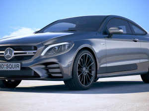 Mercedes-Benz c-class amg coupe 2019 Modelo 3D