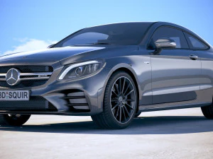 Mercedes-Benz c-class amg coupe 2019 3D Модель