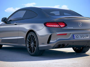 Mercedes-Benz c-class amg coupe 2019 3D Модель